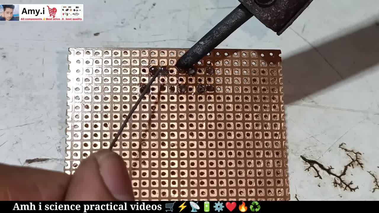 Solder IC pins and traces