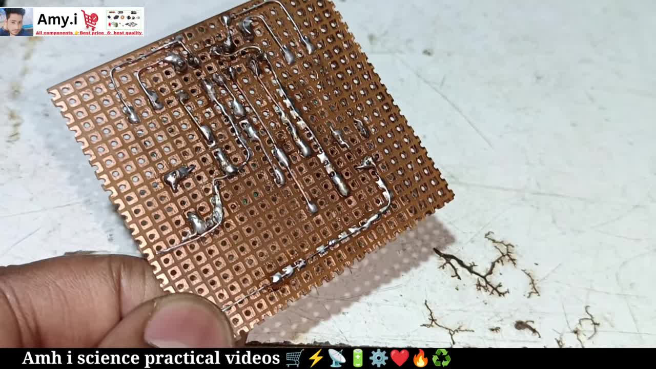 Completed amplifier board soldering