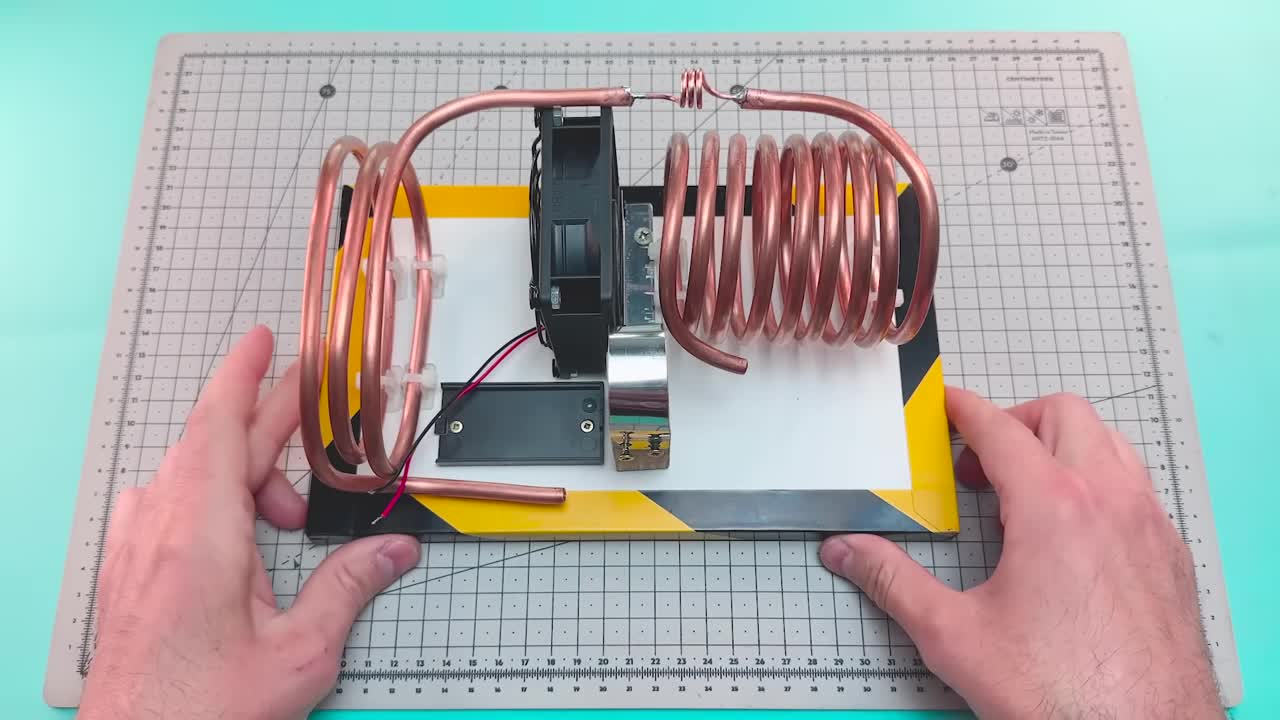 Connecting PVC tubes to the pump and copper coils