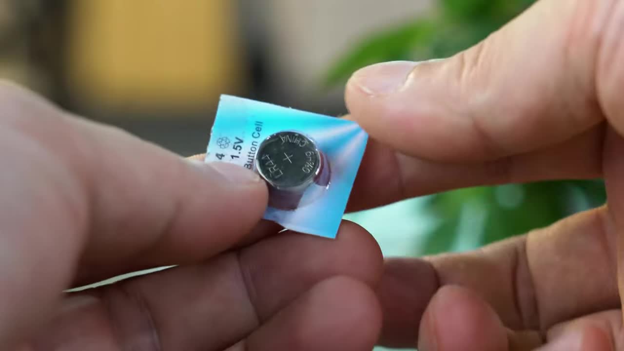 Cutting and preparing a small plastic piece for the fan blade
