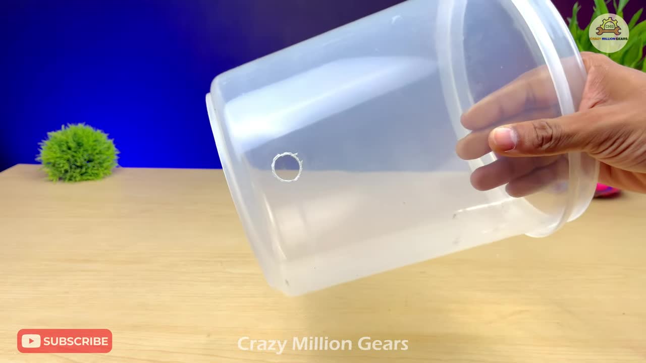 Container with hole